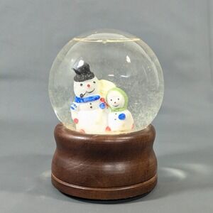 San Francisco Music Box Company Snowman Snow Globe Wood Base Musical 5 Inch